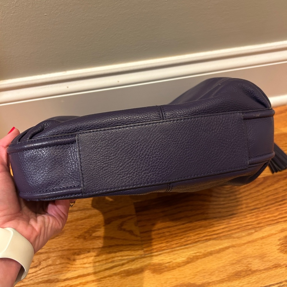 Y2K Coach Avery Eggplant Pebbled Leather Hobo Purse Handbag F23960 - Picture 7 of 7